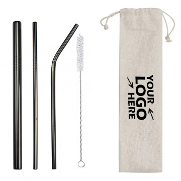Reusable Metal Straw Set